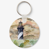 St Augustine Florida lighthouse painting keychains