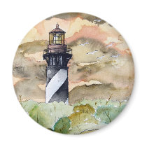 St Augustine Florida lighthouse painting magnets