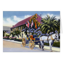 St. Augustine Florida Oldest House Greeting Cards