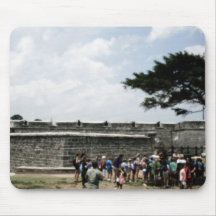 St. Augustine Fort Crowd Grainy Mouse Pad