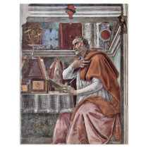 St. Augustine In Contemplative Prayer By Sandro Customized Letterhead