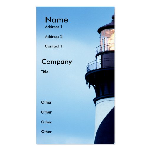 St Augustine Lighthouse Business Card Template