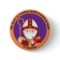 St. Augustine of Hippo Pinback Button