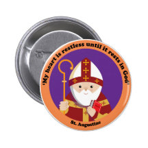 St. Augustine of Hippo Pinback Button