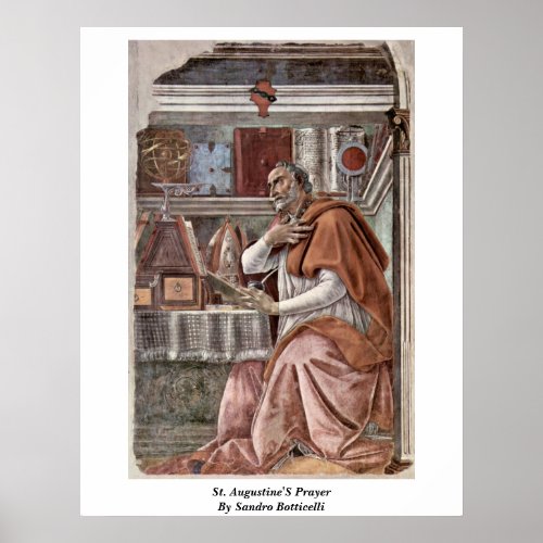 St. Augustine'S Prayer By Sandro Botticelli Print