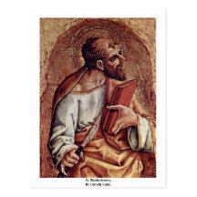 St Bartholomew, por Crivelli Carlo Tarjeta Postal