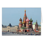 St. Basil Russian cathedral on the Red Square. Mos Cards