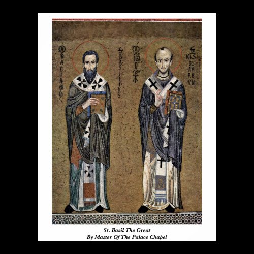 St. Basil The Great By Master Of The Palace Chapel Poster