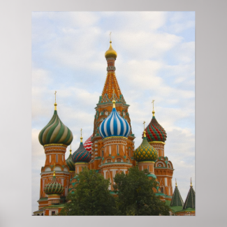 St. Basil's Cathedral in Red Square, Moscow Poster