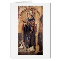 St. Benedict By Antonello Da Messina Greeting Card