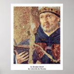 St. Benedict Detail By Antonello Da Messina posters