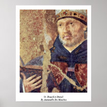 St. Benedict Detail By Antonello Da Messina Posters
