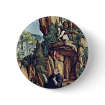 St. Benedict In Prayer By Meister Von Meßkirch (Be Pinback Buttons