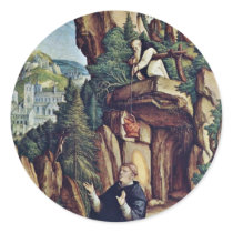 St. Benedict In Prayer By Meister Von Meßkirch (Be Round Stickers