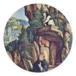 St. Benedict In Prayer By Meister Von Meßkirch (Be Round Stickers