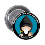 St Benedict of Nursia buttons