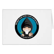 St Benedict of Nursia Greeting Cards