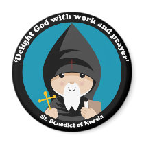 St Benedict of Nursia Refrigerator Magnet
