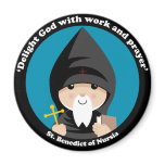 St Benedict of Nursia Refrigerator Magnet