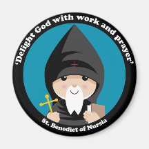 St Benedict of Nursia Refrigerator Magnet