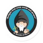 St Benedict of Nursia stickers