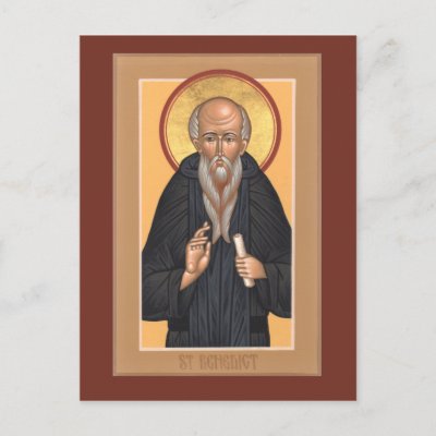 of St. Benedict of Nursia by the hand of iconographer Matthew Garrett ...