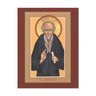 of St. Benedict of Nursia by the hand of iconographer Matthew Garrett ...