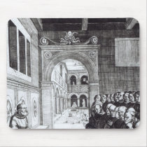 St. Benedict Preaching in the Monastery Mousepad