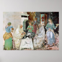 St. Benedict receiving hospitality Poster