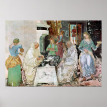 St. Benedict receiving hospitality Poster