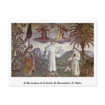 St.Bernadine And Saints By Bernardino Di Betto Postcards