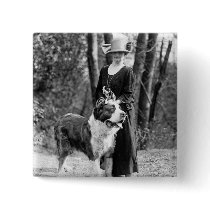 St Bernard & Boston Terrier, 1925 Pin