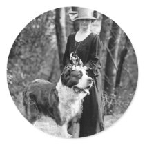 St Bernard & Boston Terrier, 1925 Sticker