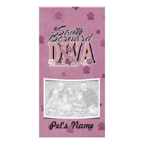 St Bernard DIVA Photo Greeting Card