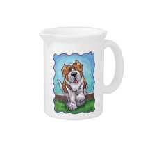 St. Bernard dog Beverage Pitcher