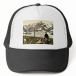 St. Bernard dogs, Valais, Alps of, Switzerland cla Hats