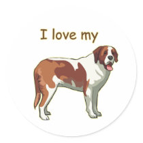 St Bernard,I Love My,Png Sticker