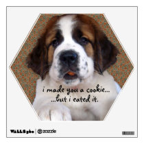 St Bernard Puppy Cookie wall decals