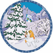 st bernard winter photo sculptures