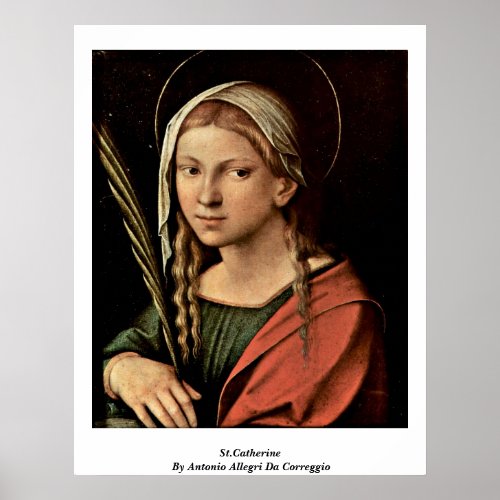 St.Catherine By Antonio Allegri Da Correggio Print