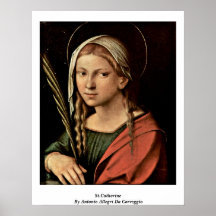 St.Catherine By Antonio Allegri Da Correggio Print