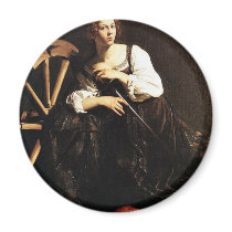 St. Catherine Of Alexandria By Michelangelo Merisi Refrigerator Magnet