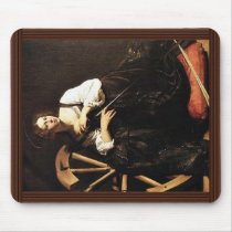 St. Catherine Of Alexandria By Michelangelo Merisi Mousepads
