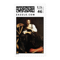 St. Catherine Of Alexandria By Michelangelo Merisi Postage Stamp