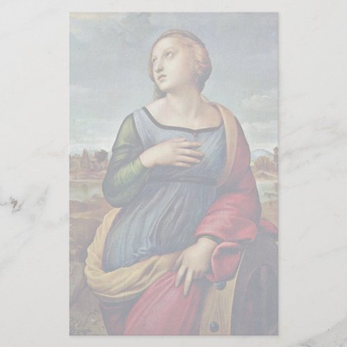 St. Catherine Of Alexandria By Raffael Stationery Design