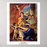 St. Cecilia By Nicolas Poussin Print