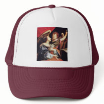 St. Cecilia With An Angel By Vouet Simon Trucker Hats