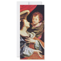 St. Cecilia With An Angel By Vouet Simon Personalized Rack Card
