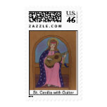 St. Cecilia with Guitar Postage Stamp