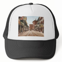 St. Charles Street New Orleans 1900 Mesh Hats